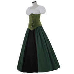Halloweez Civil War Era Victorian Green Princess Dress - Perfect for Themed Parties and Cosplay - Halloweez