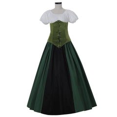 Halloweez Civil War Era Victorian Green Princess Dress - Perfect for Themed Parties and Cosplay - Halloweez