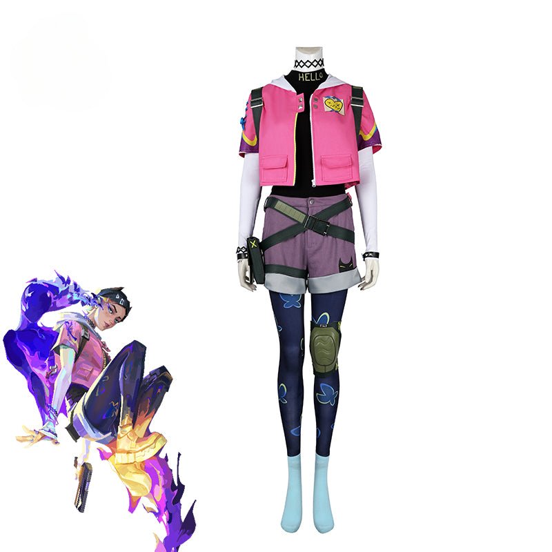 Halloweez Clove Cosplay Costume - Game Valorant Clove Immortal Combat Uniform for Women - Halloweez