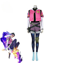 Halloweez Clove Cosplay Costume - Game Valorant Clove Immortal Combat Uniform for Women - Halloweez