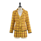 Stylish Cher Horowitz Cosplay Costume - Yellow Plaid School Uniform Set by Halloweez - Halloweez