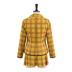 Stylish Cher Horowitz Cosplay Costume - Yellow Plaid School Uniform Set by Halloweez - Halloweez