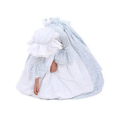 Halloweez Colonial Girls Cosplay Costume | Victorian Era Inspired Dress with Hat & Floral Print for Kids - Halloweez