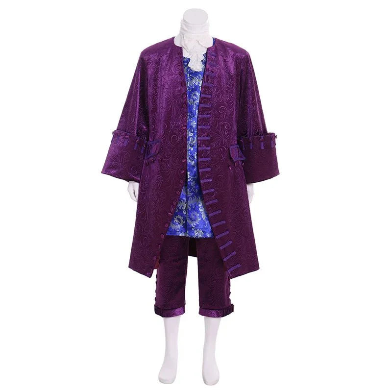 Historical Pirate Officer Uniform - Purple Regency Cosplay Suit | Men's Medieval Costume Series by Halloweez - Halloweez