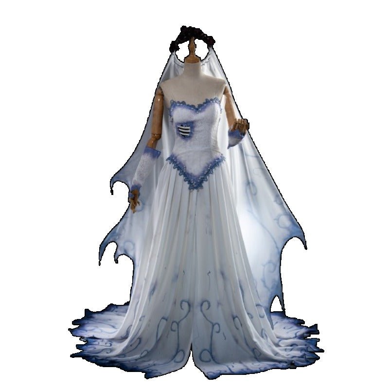 Halloweez Emily Corpse Bride Cosplay Wig & Gothic Zombie Halloween Costume - Halloweez
