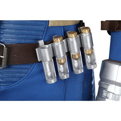 Halloweez Vault 33 Cosplay Jumpsuit - Blue Anime Costume for Women with Props - Halloweez