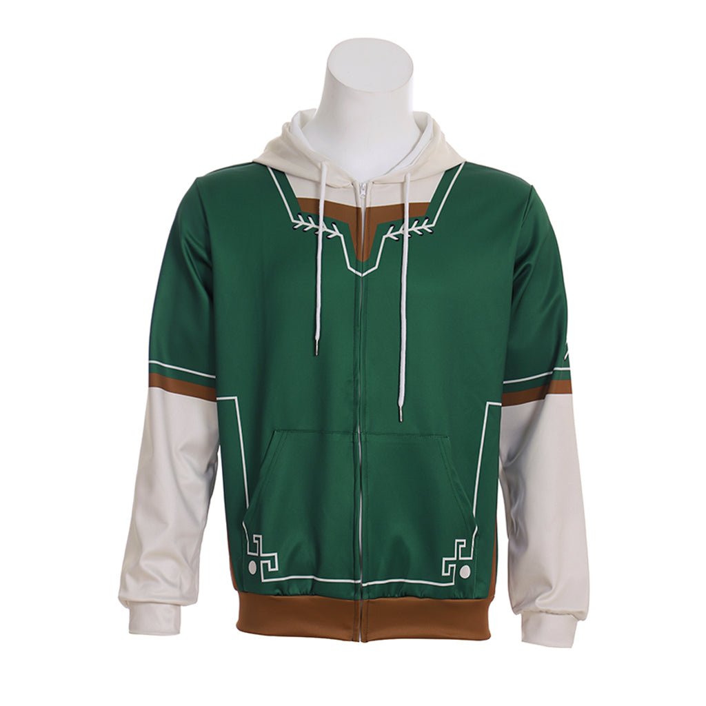 Halloweez Legend Zelda Link Zipper Hoodie - Perfect for Game Lovers - Halloweez