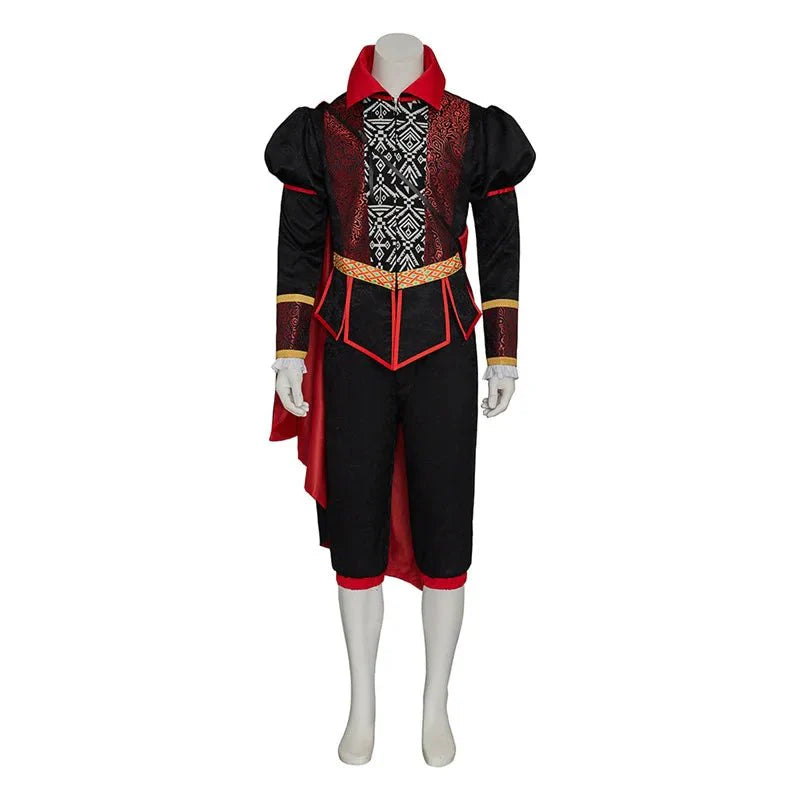 Halloweez Count Dracula Gothic Tudor Suit with Cape | Vampire Cosplay Outfit for Medieval Themed Parties - Halloweez