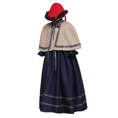 Exclusive Girls Medieval Gothic Lolita Church Cosplay Costume with Cape and Hat – Unique Fantasy Outfit for Special Events - Halloweez