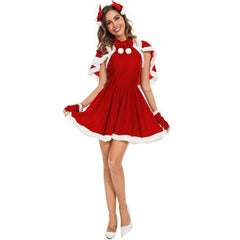 Elegant Halloweez Christmas Dress Set with Shawl for Festive Occasions - Halloweez