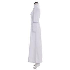 Elegant Halloweez Women's White Priest Cassock Robe - Medieval Inspired Clergy Vestments - Halloweez
