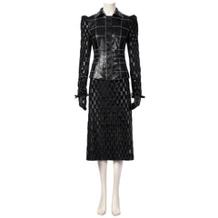 Halloweez Cruella Deville Women's Halloween Costume with Black Leather Jacket and Wig - Halloweez