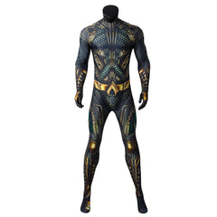 Aquaman Adult Tight Jumpsuit Cosplay Costume Halloween Movie Themed Full Bodysuit Outfit - Halloweez