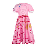 2024 New Descendants 4 Kids Princess Dress Red Queen Cosplay Costume Halloween Star Inheritance - Halloweez