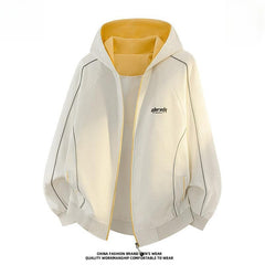 Men's Designer Zip‑Up Hooded Jacket,Loose Plus‑Size Casual Outerwear for Autumn Custom
