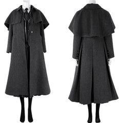 Nevermore Academy Uniform Wednesday Addams Cosplay Costume Jacket & Tie Outfit for Halloween - Halloweez