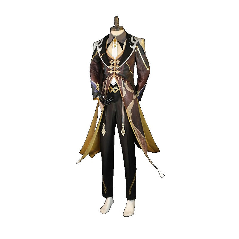 Halloweez Zhongli Cosplay Costume - Complete Anime Role Play Set for Halloween Carnival - Halloweez