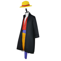Halloween Cosplay Costume Wano Country Onigashima Luffy Kimono for Men - Anime One Piece Monkey D. Luffy - Halloweez
