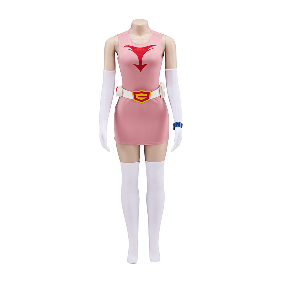 Science Ninja Team Gatchaman Pink Jun Cosplay Costume – Official Anime Outfit - Halloweez