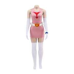 Science Ninja Team Gatchaman Pink Jun Cosplay Costume – Official Anime Outfit - Halloweez