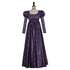 Elegant Halloweez Vintage Regency Dress with Intricate Floral Embroidery for Women's Cosplay - Halloweez