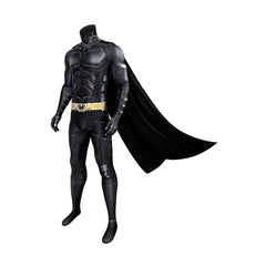 Halloweez Adult Men Dark Black Knight Jumpsuit Cloak Bat Mask Superhero Costume - Halloweez