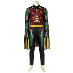 Halloweez Tim Drake Red Robin Cosplay Costume with Cape for Halloween - Halloweez
