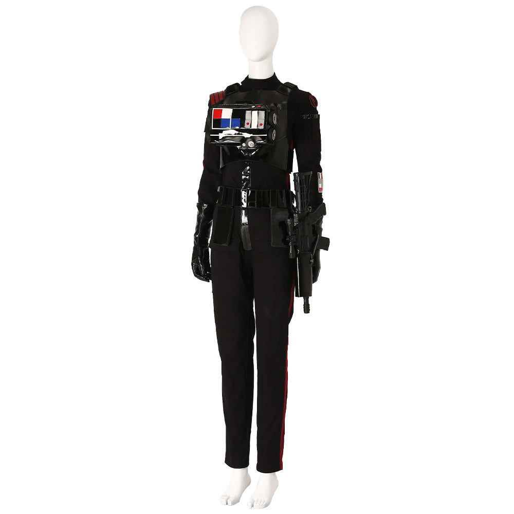 Halloweez Star Wars Battlefront II Iden Versio Black Suit Cosplay Costume for Women - Halloweez