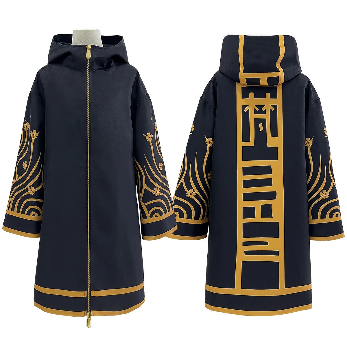 Halloweez Brahman Senju Kawaragi Cosplay Costume - Golden Black Jacket Coat - Halloweez