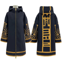 Halloweez Brahman Senju Kawaragi Cosplay Costume - Golden Black Jacket Coat - Halloweez