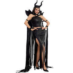Elegant Sleeping Maleficent Witch Gothic Vampire Halloween Cosplay Costume - Halloweez