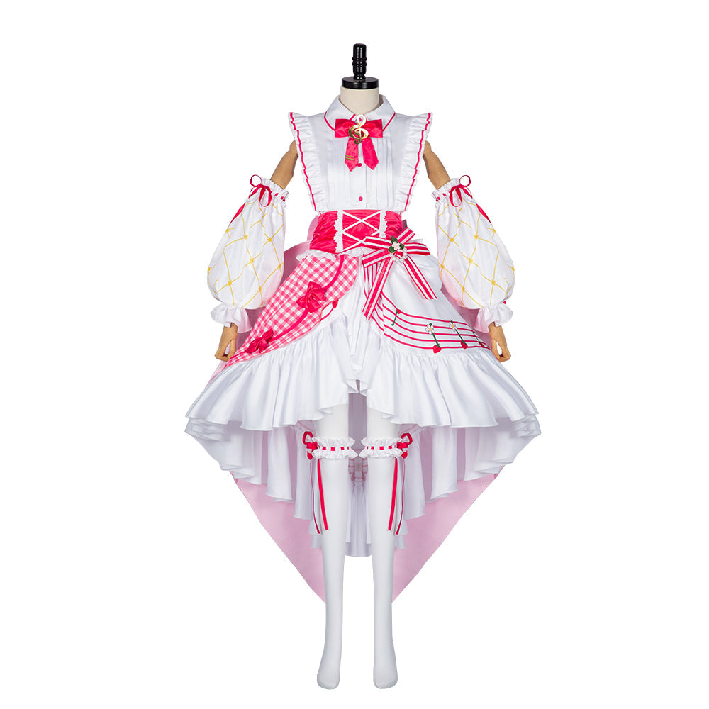 Halloweez Miku 15th Anniversary Anime Cosplay Dress in Strawberry Lolita Style - Halloweez