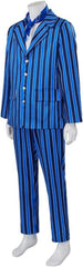 Men's Halloweez Blue Spy Movie Cosplay Costume - Adult 60s Spy Swinger Outfit - Halloweez