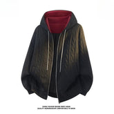 Men's Quilted Zip‑Up Hoodie Jacket,Luxury‑Feel Trendy Casual Outerwear Custom