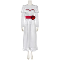 Elegant Halloween Ghost Bride Cosplay Costume - White Long Princess Dress for Carnival Parties - Halloweez