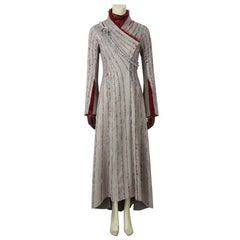 Halloweez Daenerys Targaryen Cosplay Costume - Women's Elegant Long Sleeve Dress with Brooch for Special Events - Halloweez