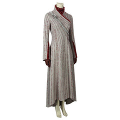 Halloweez Daenerys Targaryen Cosplay Costume - Women's Elegant Long Sleeve Dress with Brooch for Special Events - Halloweez