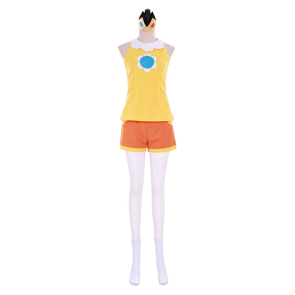 Halloweez Daisy Cosplay Costume | Vibrant Yellow Tennis Suit for Enthusiasts - Halloweez