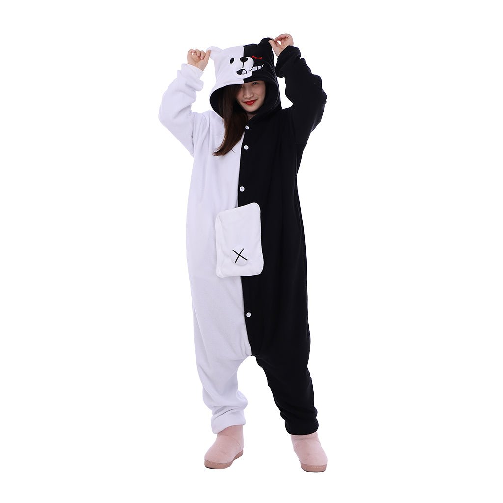 Halloweez Monokuma Kigurumi Onesie – Embrace Ultimate Anime Comfort and Style - Halloweez