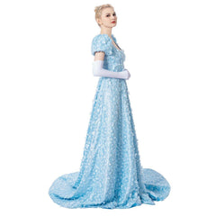 Halloweez Cosplay Blue Dress - Victorian Elegance with Regency Charm - Halloweez