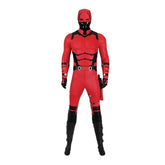 Halloweez Daredevil Red Leather Cosplay Costume - Matt Murdock's Battle Suit for Halloween - Halloweez