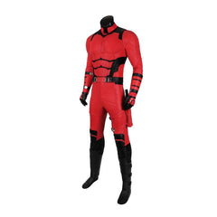 Halloweez Daredevil Red Leather Cosplay Costume - Matt Murdock's Battle Suit for Halloween - Halloweez