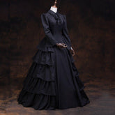 Elegant Enigma - Halloweez Gothic Lolita Court Dress for Spooky Halloween - Halloweez