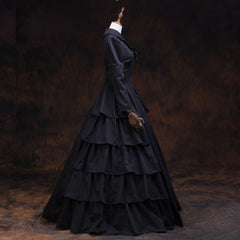 Elegant Enigma - Halloweez Gothic Lolita Court Dress for Spooky Halloween - Halloweez