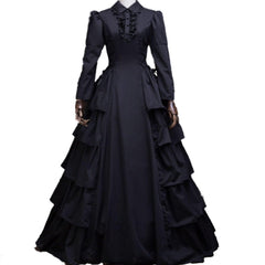 Elegant Enigma - Halloweez Gothic Lolita Court Dress for Spooky Halloween - Halloweez