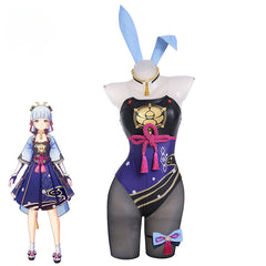 Halloweez Ayaka Bunny Girl Outfit - New Original Genshin Impact Sexy Women Jumpsuit Full Set - Halloweez