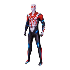 Halloweez Spider-Man 2099 Miguel O'Hara Cosplay Bodysuit - High-Quality Men's Costume Jumpsuit for Enthusiasts & Events - Halloweez
