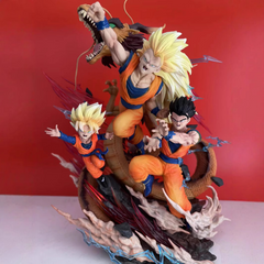 Dragon Ball Cloud-Origins Wukong Dual-Head Sculpture: UI Goku & Gogeta Figure