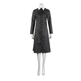 Embrace the Mysterious Charm with the Officially Inspired Wednesday Addams Cosplay Costume - Halloweez