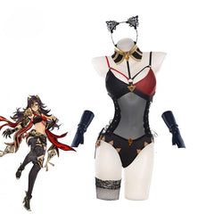 Halloweez Dehya Bunny Girl Outfit - New Original Sexy Lace-up Jumpsuit for Women - Halloweez